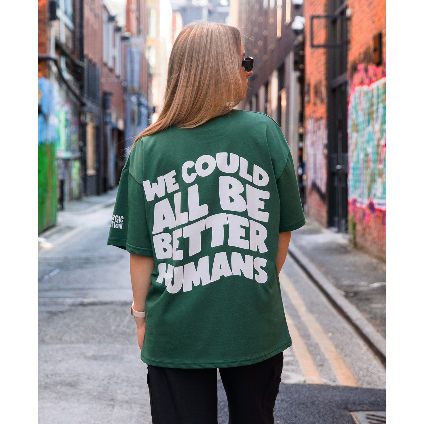 Less Judgement Tee - Dark Green - Back