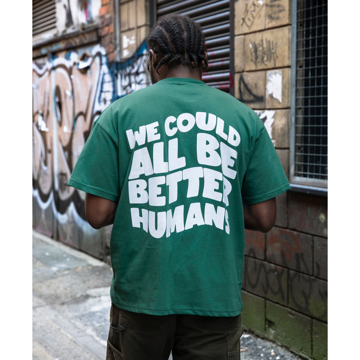 Less Judgement Tee - Dark Green - Back