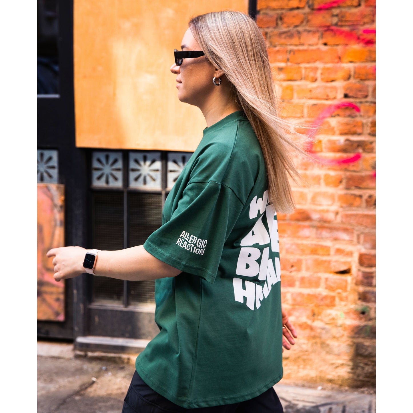 Less Judgement Tee - Dark Green - Side