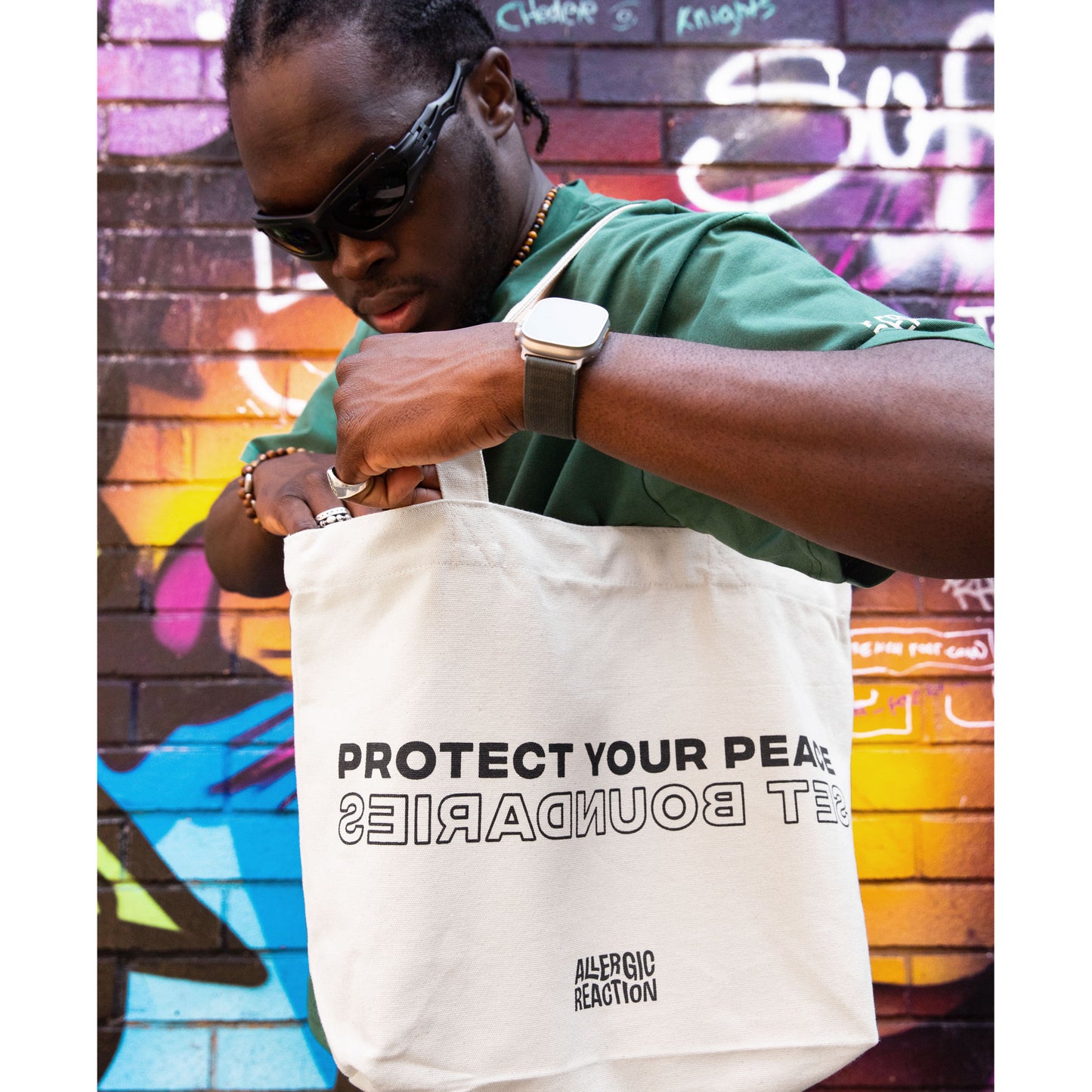 Protect Your Peace Tote Bag - Natural