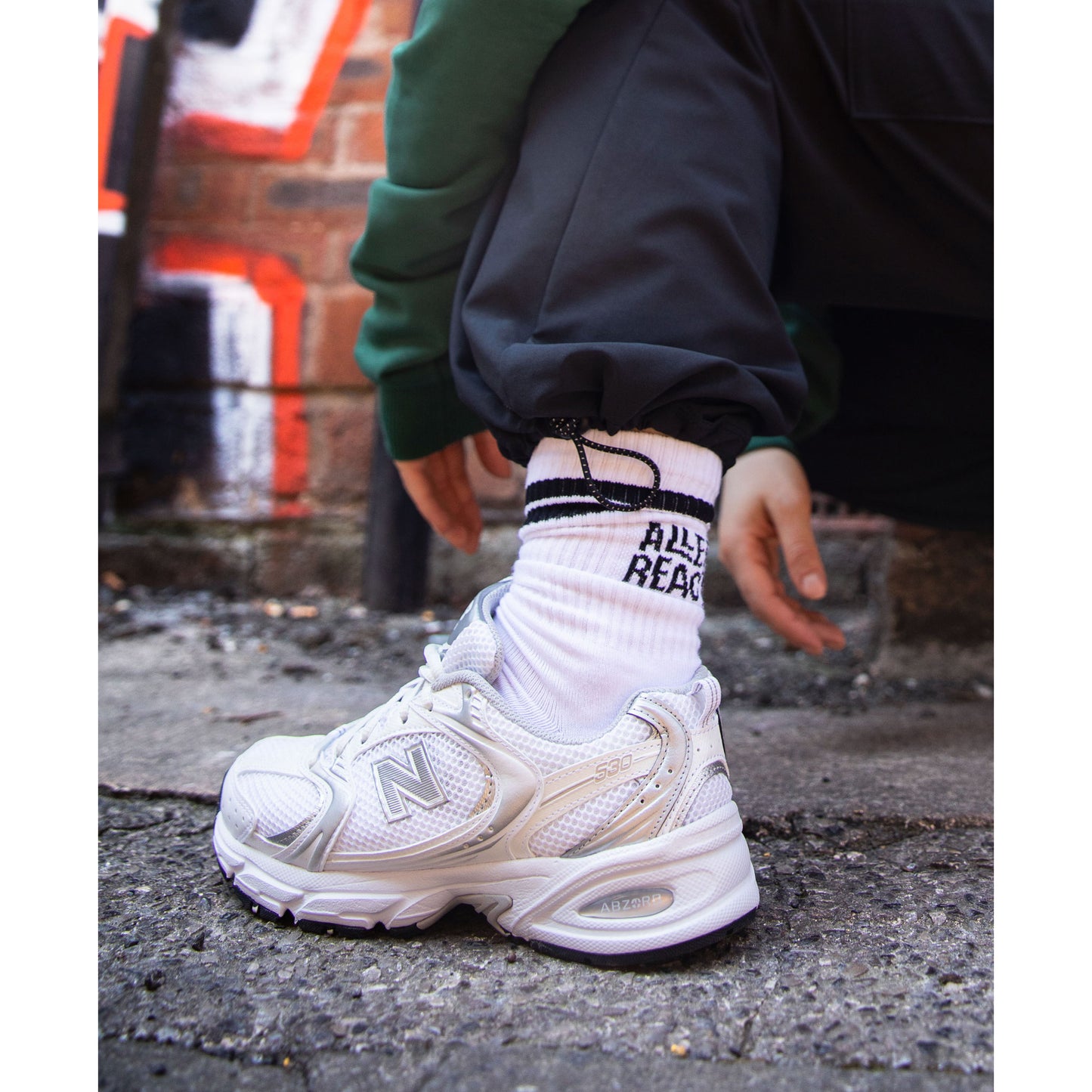 Unisex Logo Socks - White