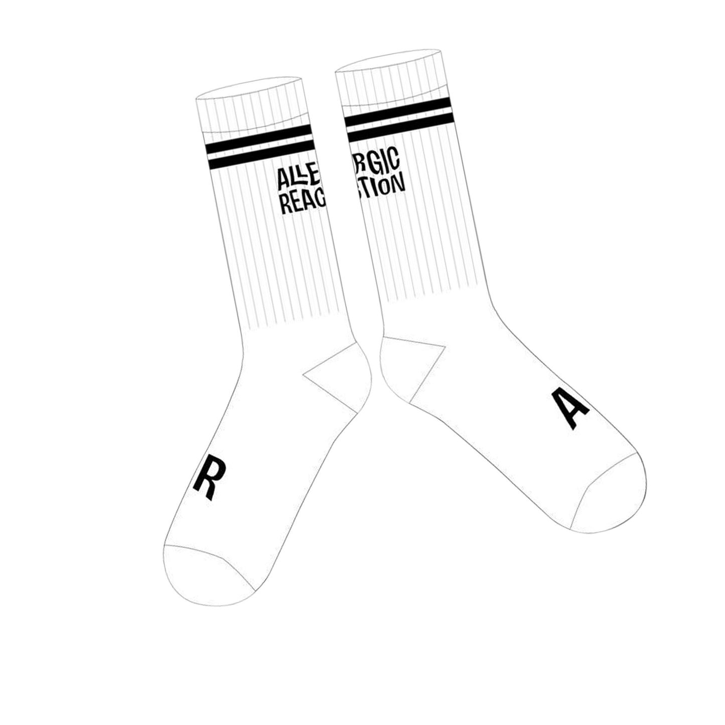 Unisex Logo Socks - White